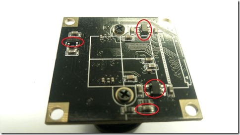 Повреждённые компоненты на образцах модулей камеры из Китая